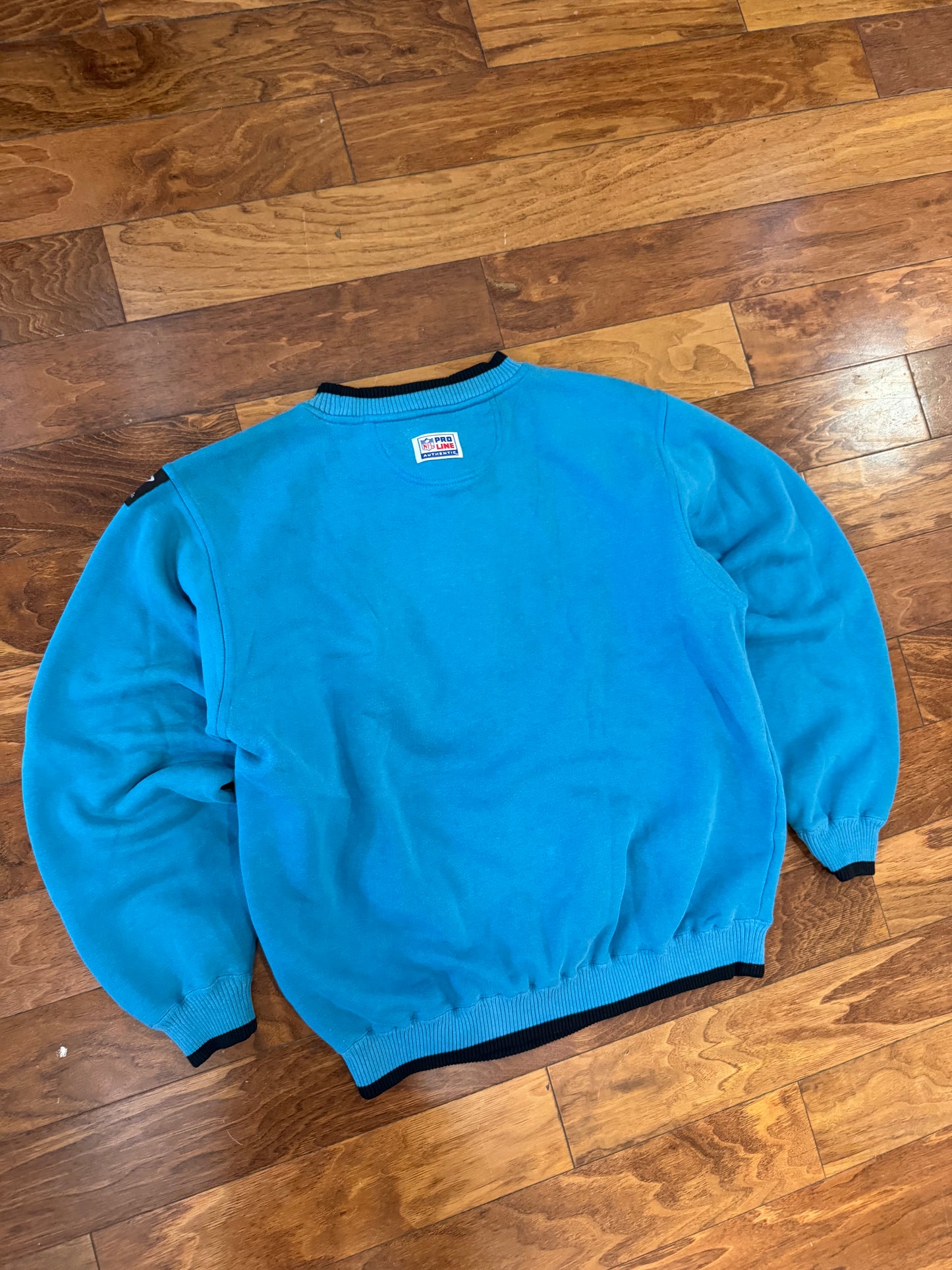 1993 Carolina Panthers Logo Athletic Blue Embroidered Crewneck (L)