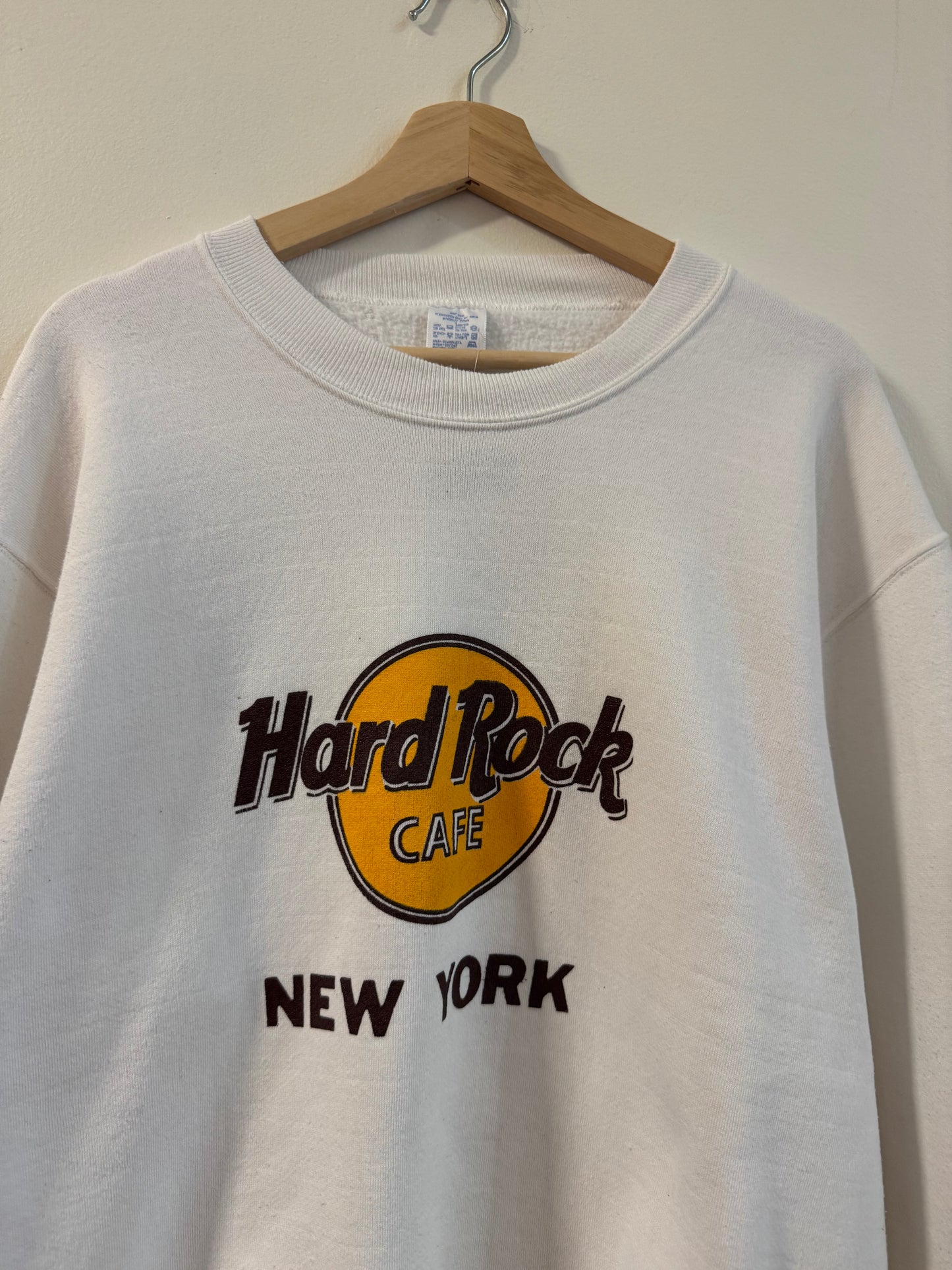90s Hard Rock New York Cream Crewneck (XL)