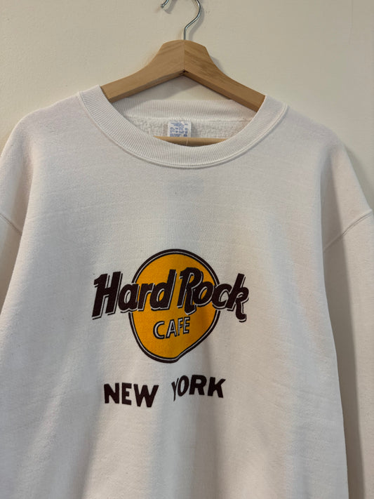 90s Hard Rock New York Cream Crewneck (XL)
