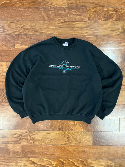 2003 Carolina Panthers Embroidered NFC Crewneck (XL)