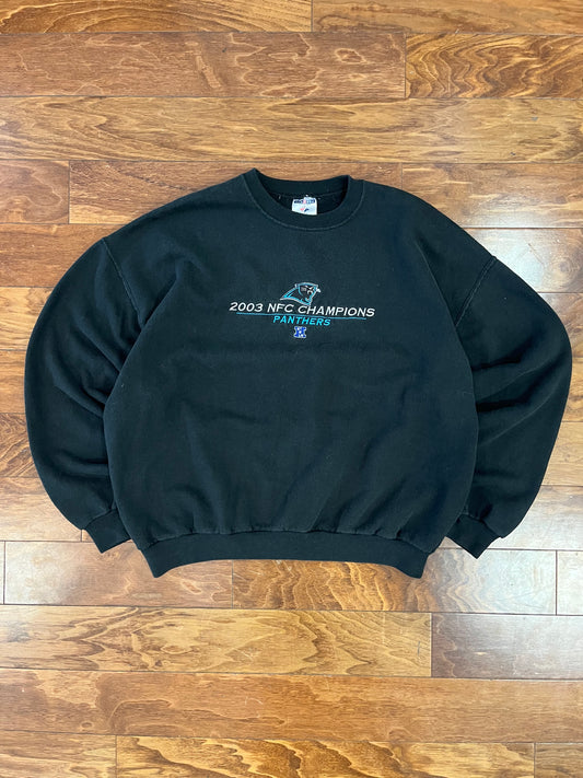 2003 Carolina Panthers Embroidered NFC Crewneck (XL)