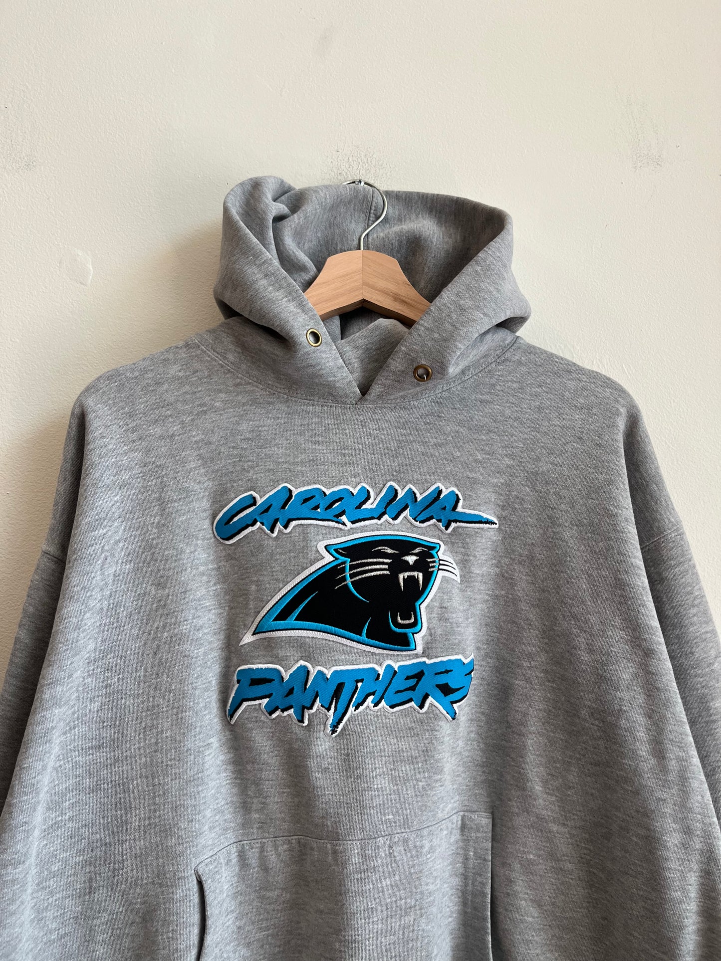 00s Carolina Panthers NFL Boxy Grey Hoodie (M)