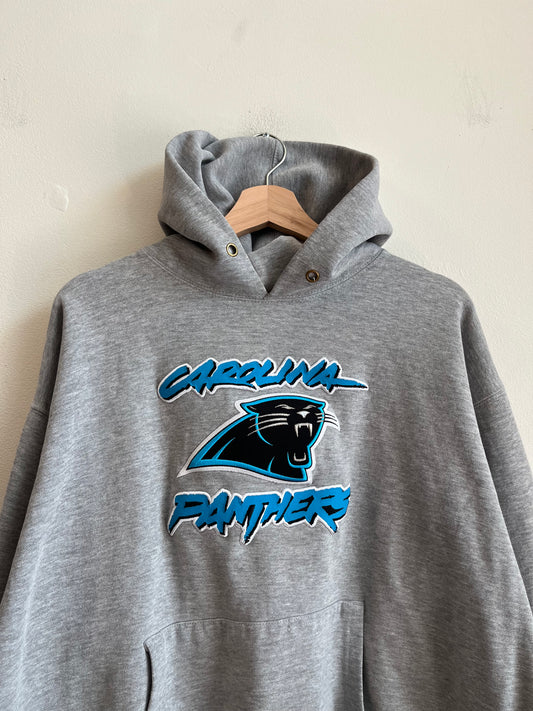 00s Carolina Panthers NFL Boxy Grey Hoodie (M)