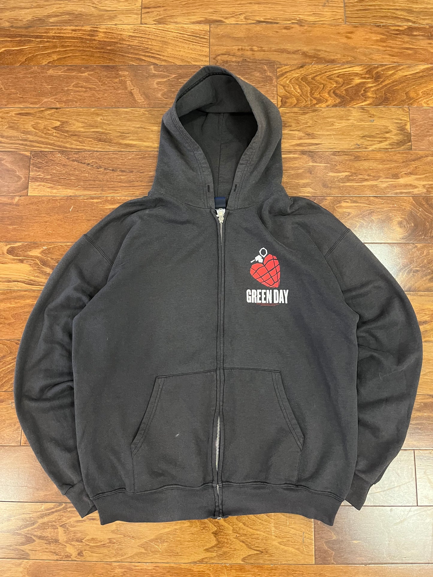 2004 Green Day Zip Up Hoodie (L)