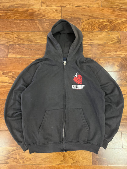 2004 Green Day Zip Up Hoodie (L)