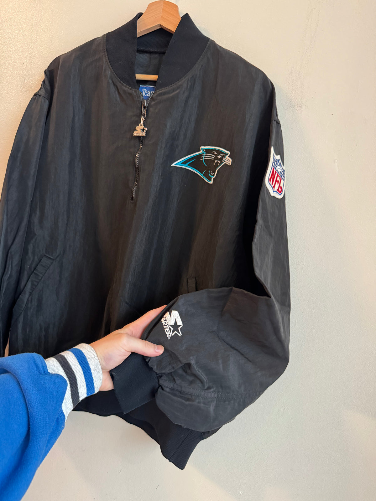 90s Carolina Panthers Starter 1/4th Zip Windbreaker (XL)