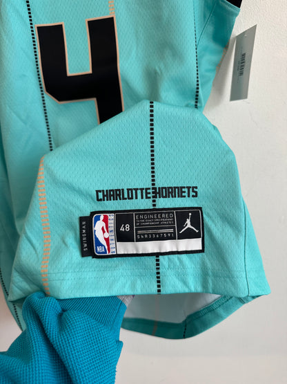 2020 Charlotte Hornets Devonte Graham Jordan Swingman Buzz City Mint Jersey (L)