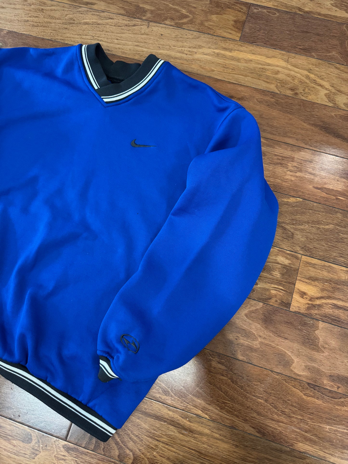 90s Nike Fit Essential Swoosh Blue Crewneck (M)