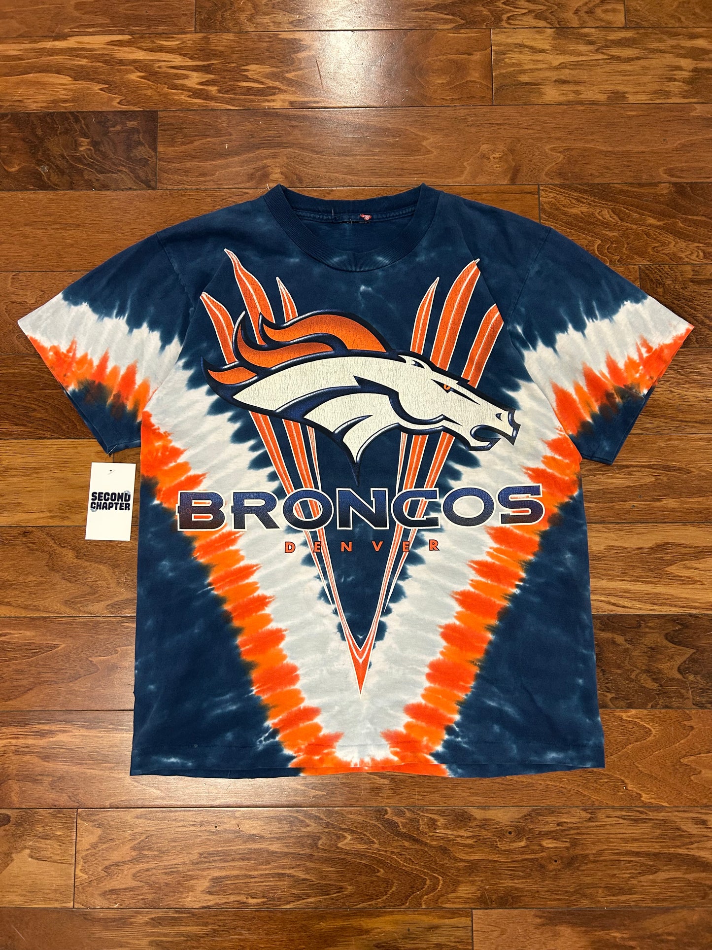 90s Denver Broncos Vintage Tie Dye Tee (L)