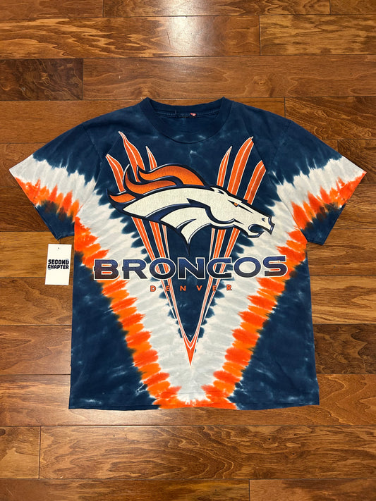 90s Denver Broncos Vintage Tie Dye Tee (L)