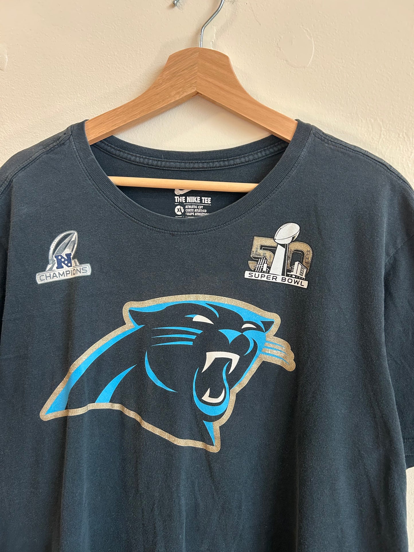 2015 Carolina Panthers Super Bowl 50 Nike Tee (XL)