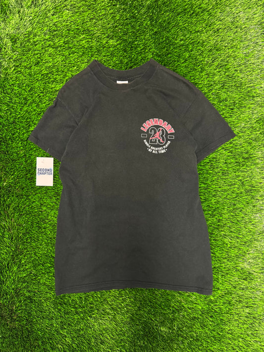 90s Vintage Nike Air Jordan "Single Greatest Player Of All Time" Stats Tee (M)