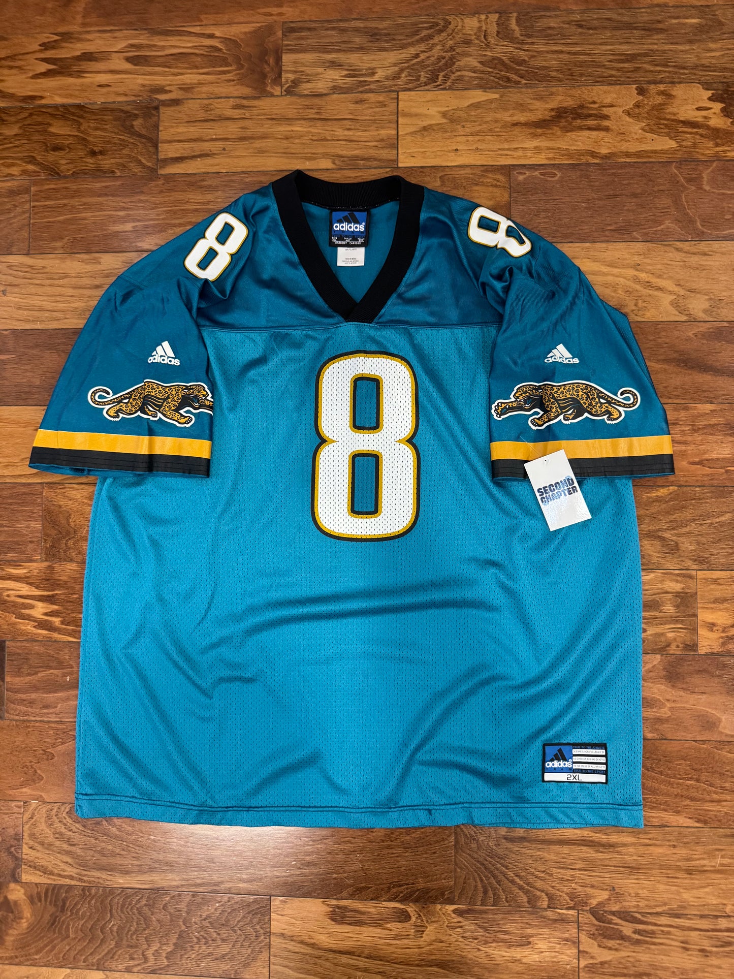 90s Jacksonville Jaguars Mark Brunell #8 Adidas Football Jersey (XXL)