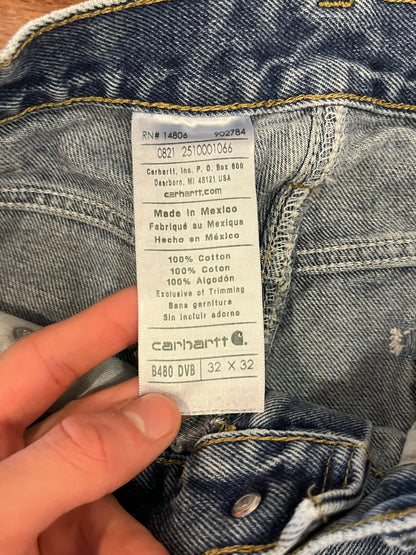 Carhartt Mid Wash Blue Jeans (32 x 32)