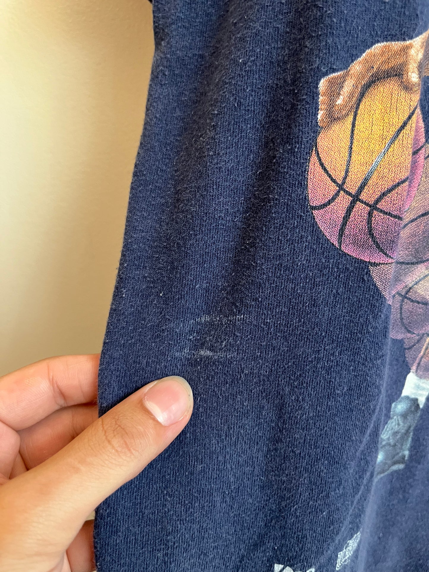 90s Charles Barkley Houston Rockets Caricature Navy Tee (S)