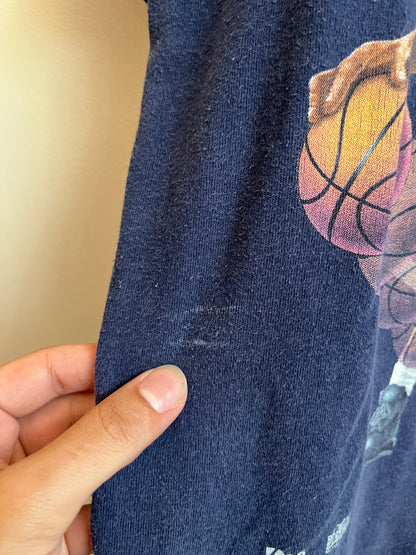 90s Charles Barkley Houston Rockets Caricature Navy Tee (S)