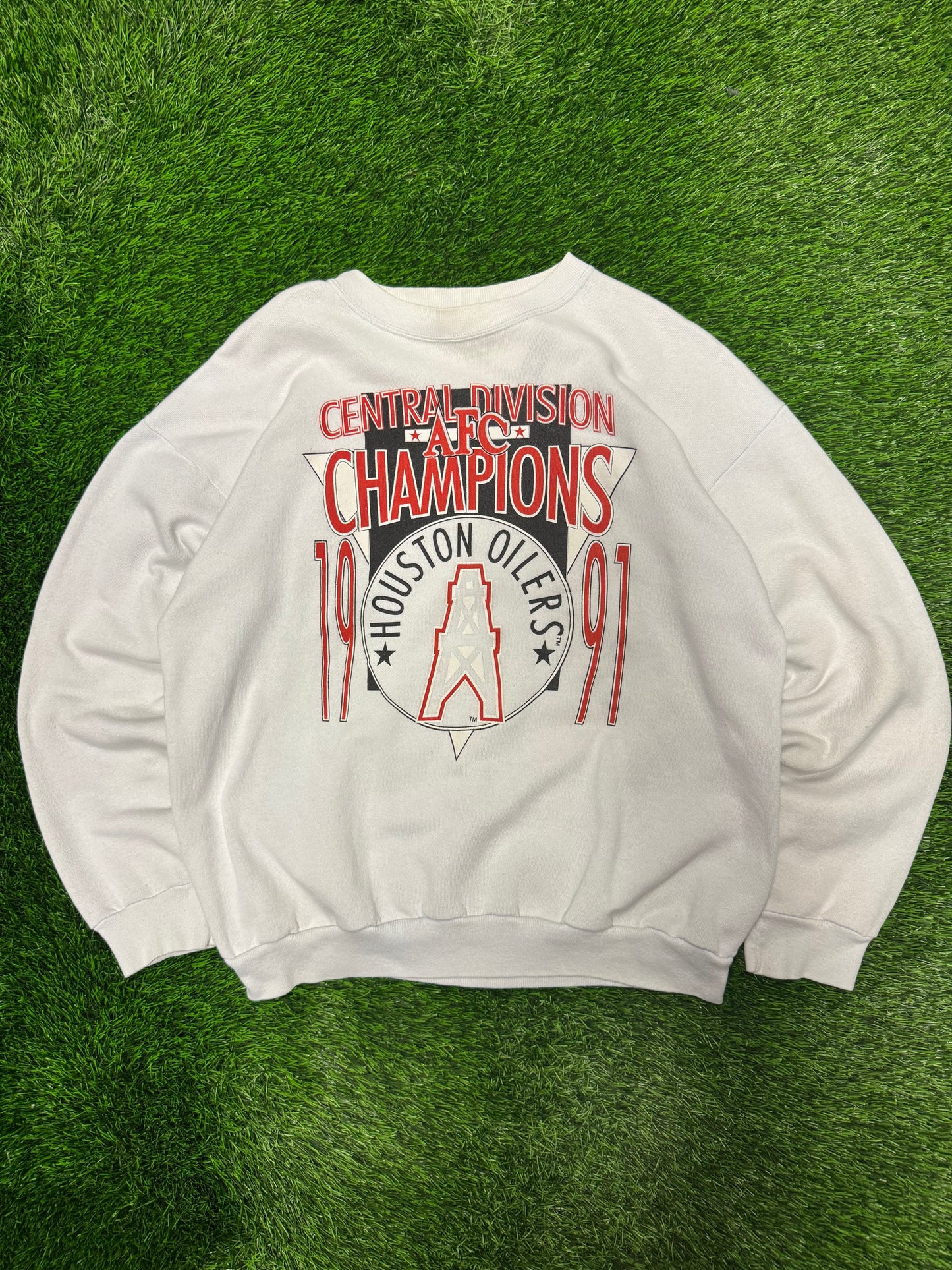 1991 Houston Oilers (Titans) Vintage AFC Champions Crewneck (XL)