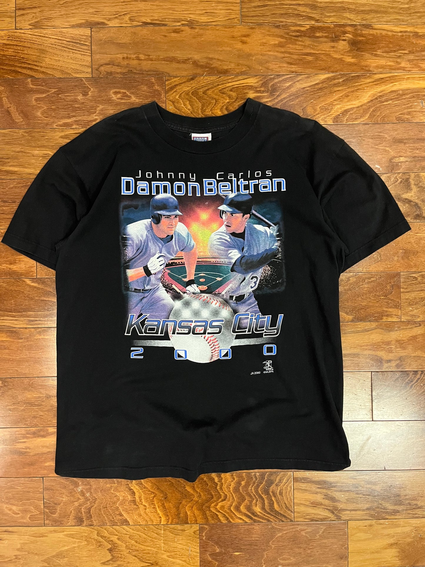 2000 Kansas City Royals Damon Beltran & Johnny Carlos Vintage MLB Tee (XL)