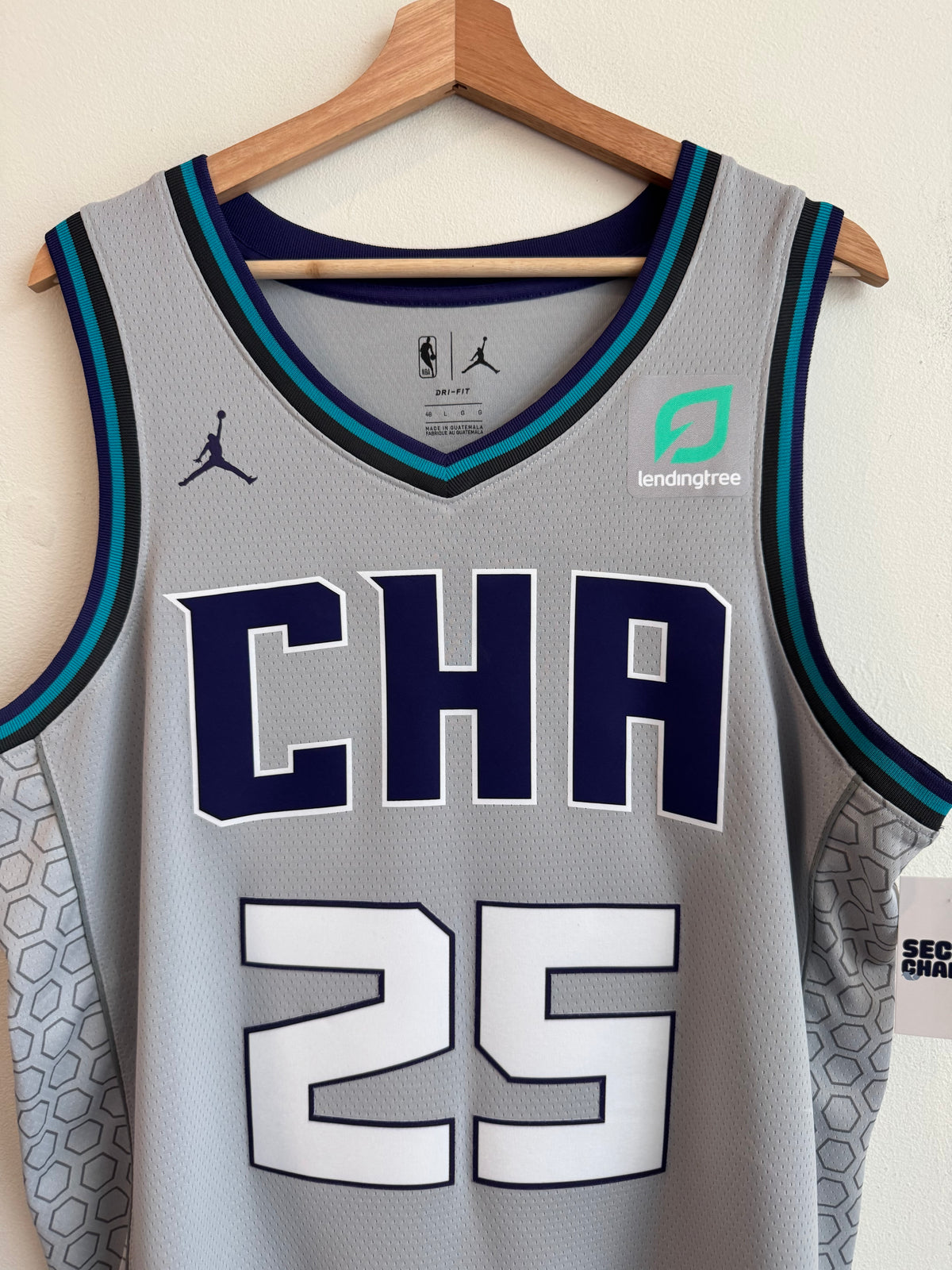 2019 Charlotte Hornets PJ Washington Jr. Jordan Swingman Grey Jersey (L)