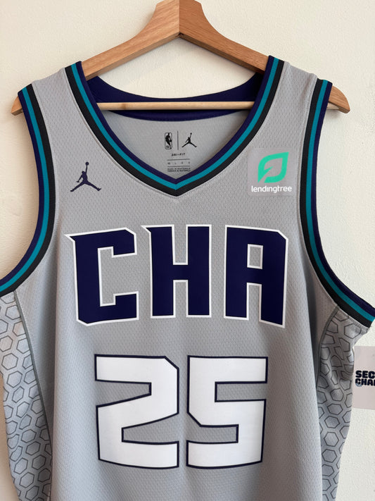 2019 Charlotte Hornets PJ Washington Jr. Jordan Swingman Grey Jersey (L)