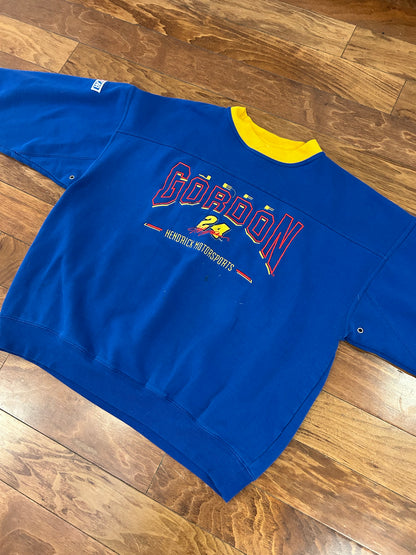 90s Nascar Jeff Gordon #24 Chase Authentic’s Stained Crewneck (XL)