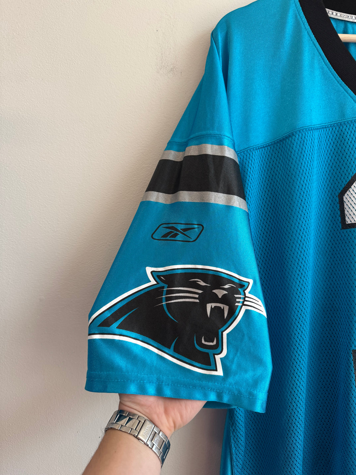 2010s Carolina Panthers Cam Newton Blue Rookie Reebok Jersey (XXL)