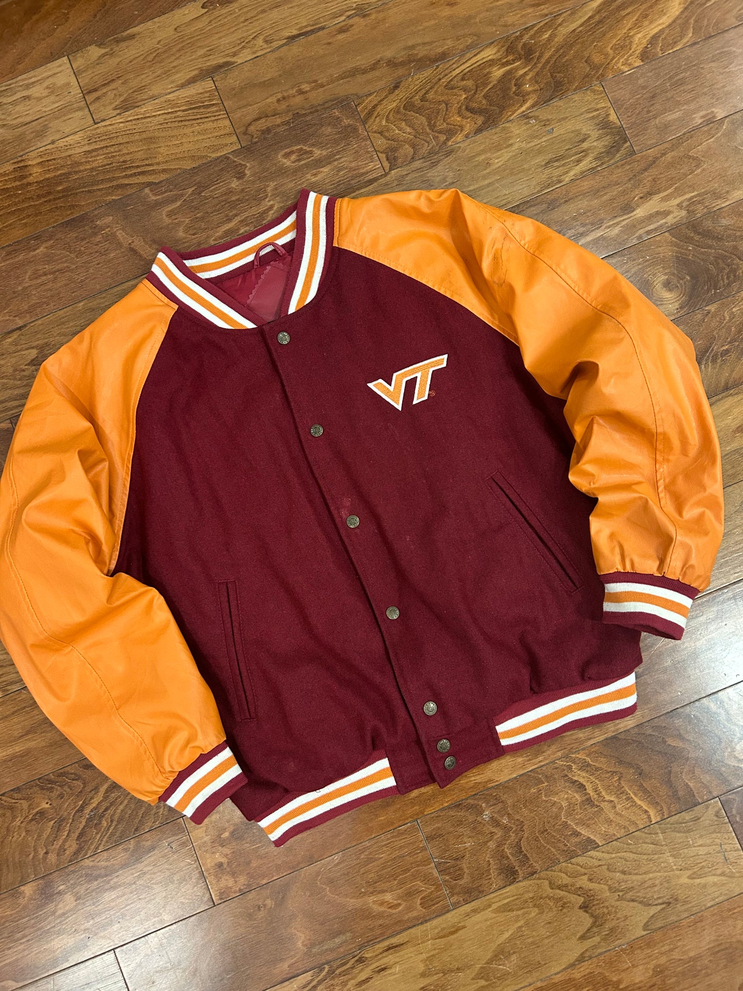 00s Virginia Tech S&B Leather Jacket (M)