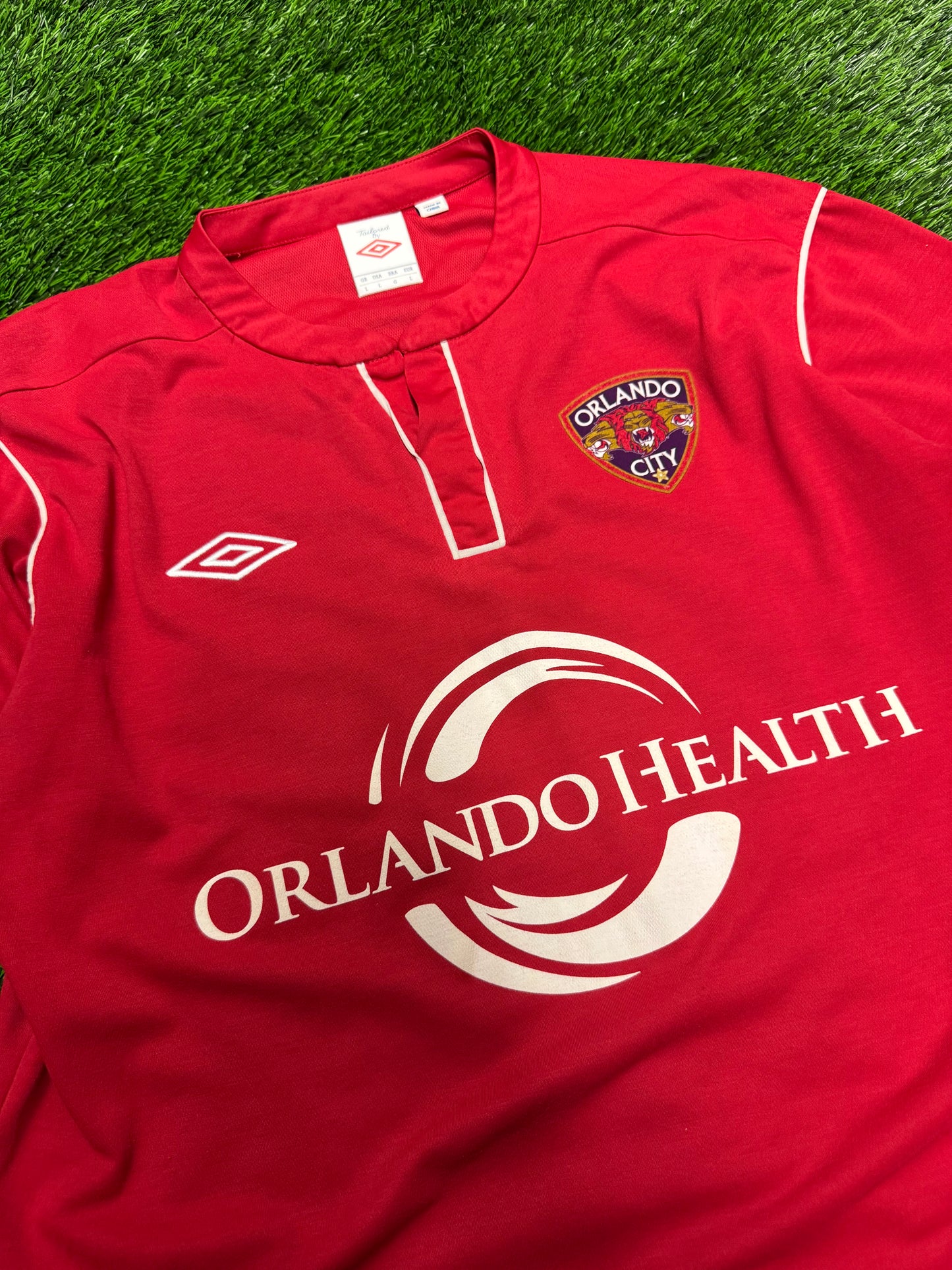 Orlando City Umbro Red Soccer Jersey 2011-12 USL Pro Kit (L)