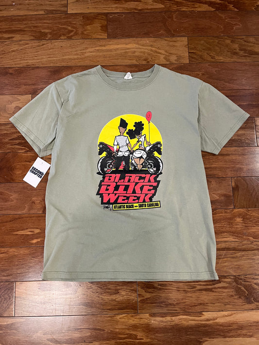 00s Black Bike Week "Who Does Dat" Tee (L)