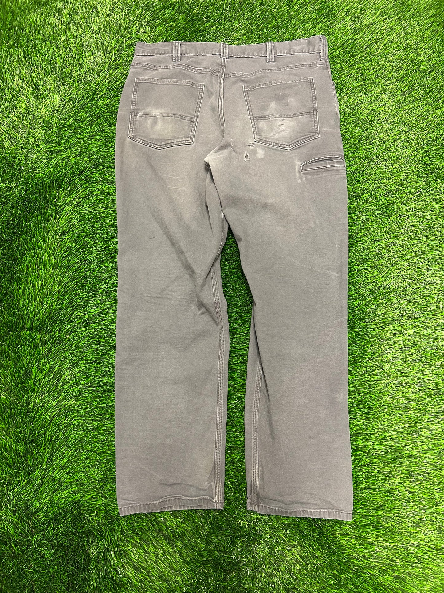 Carhartt Grey Removed Logo Workwear Pants (36 x 32)