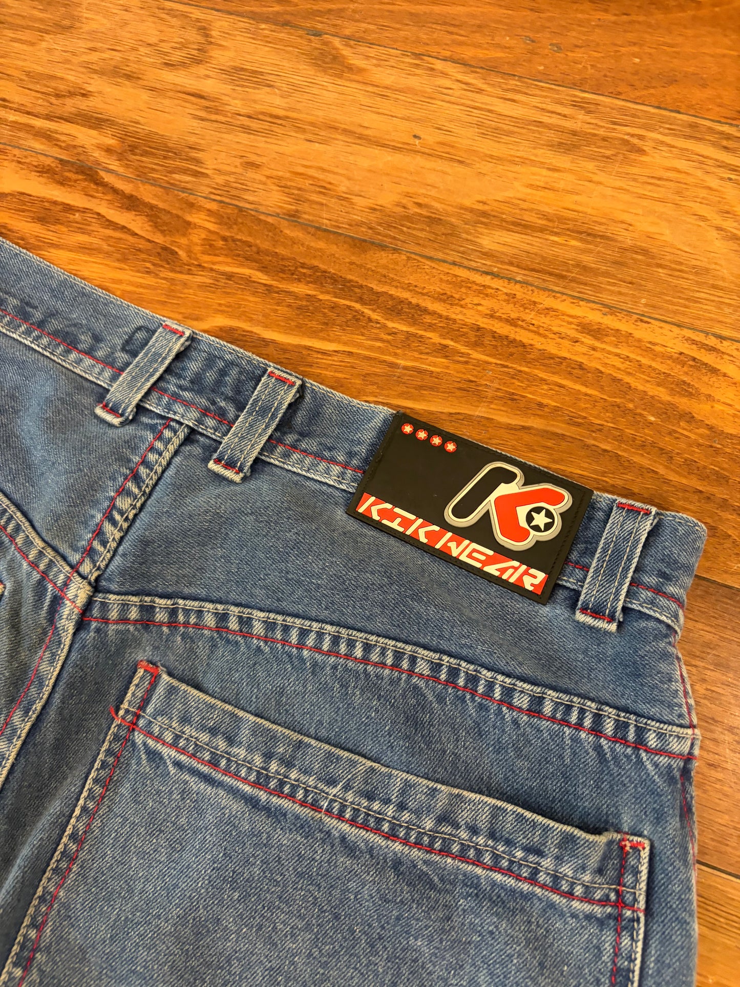 00s Kikwear Vintage Distressed Baggy Jeans (34 x 29)