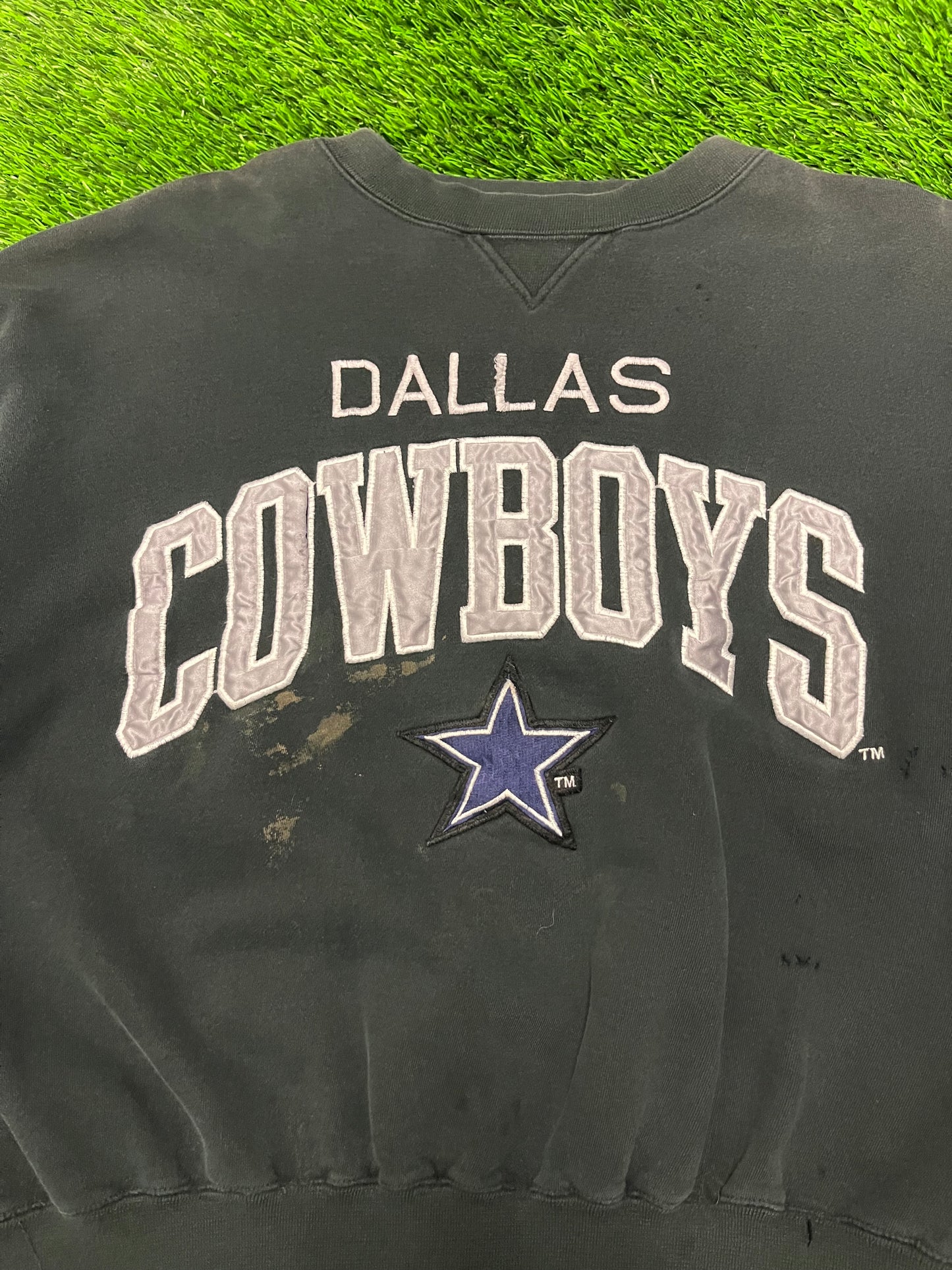 90s Dallas Cowboys Thrashed Logo Athletics Crewneck (XL)