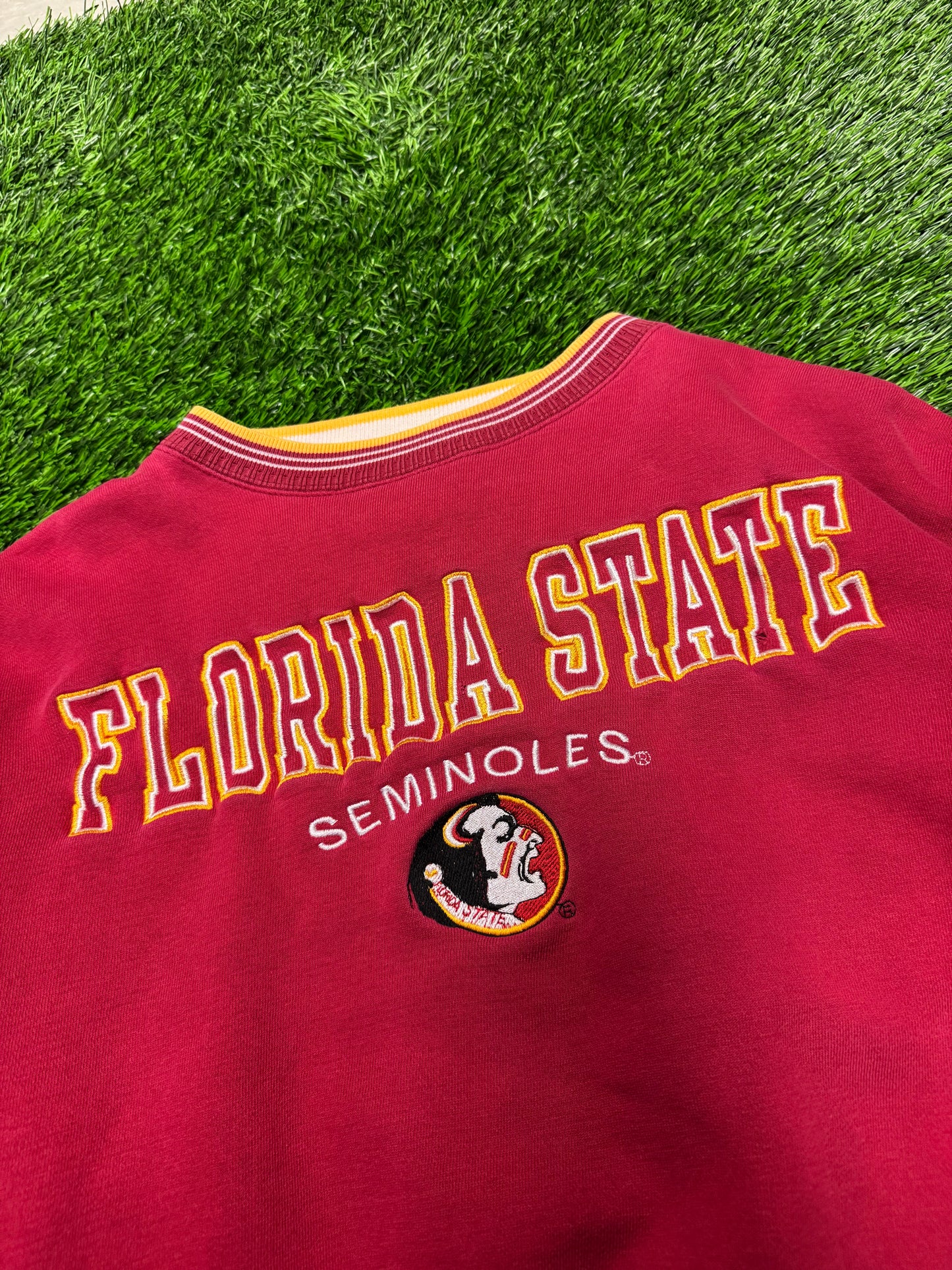 90s Florida State University (FSU) Embroidered Boxy Crewneck (L)