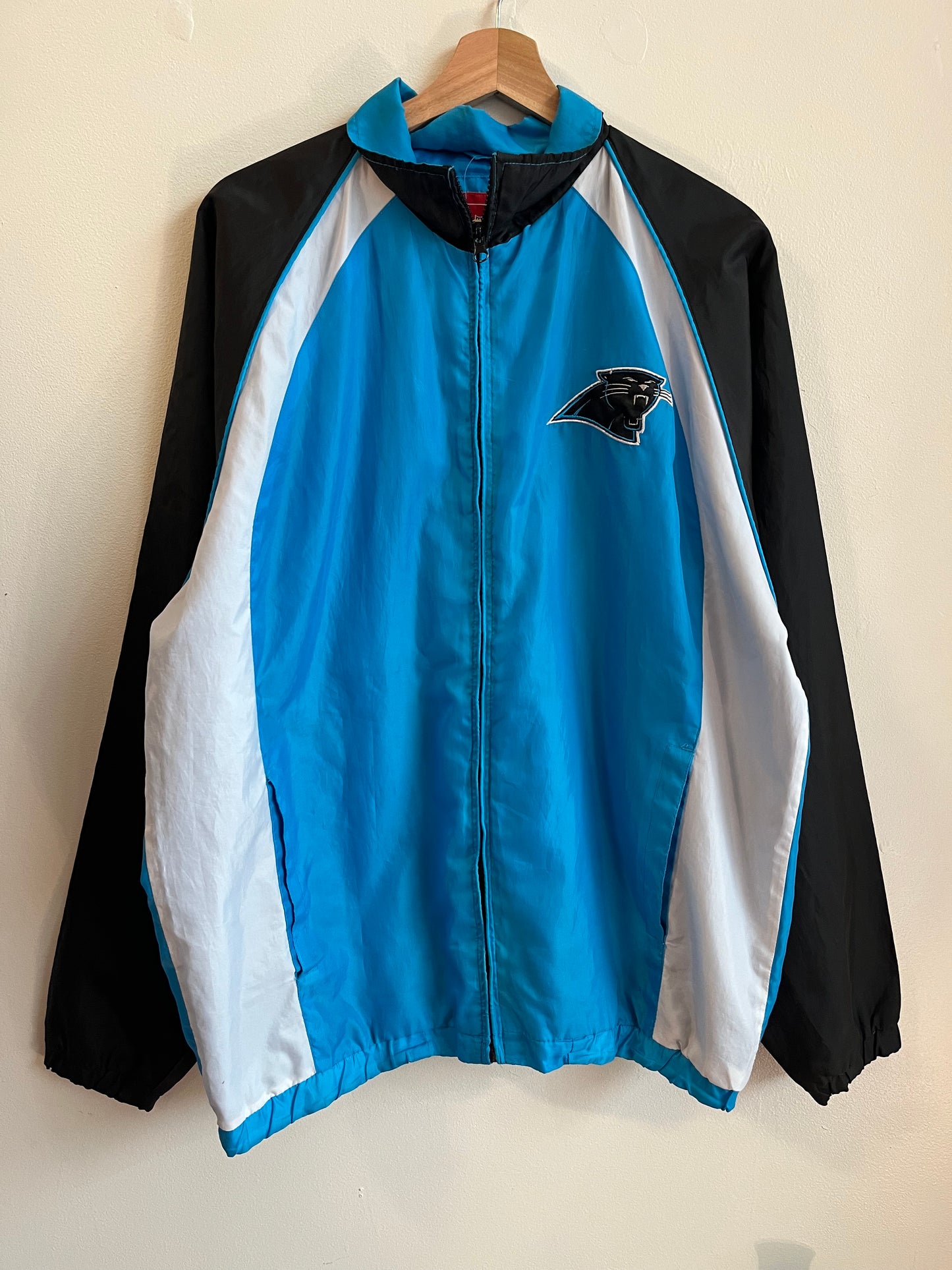 00s Carolina Panthers NFL Two Toned Spell Out Windbreaker (XL)