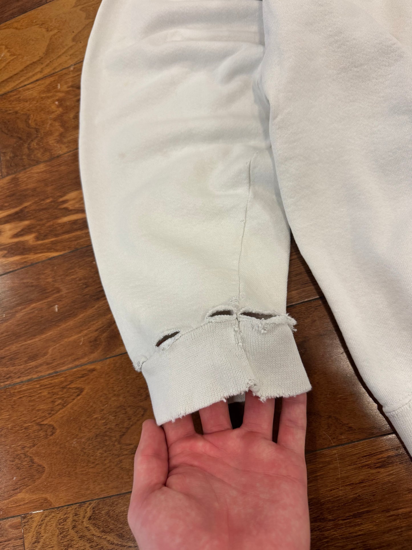 90s Nike Essential Swoosh White Vintage Crewneck (L)