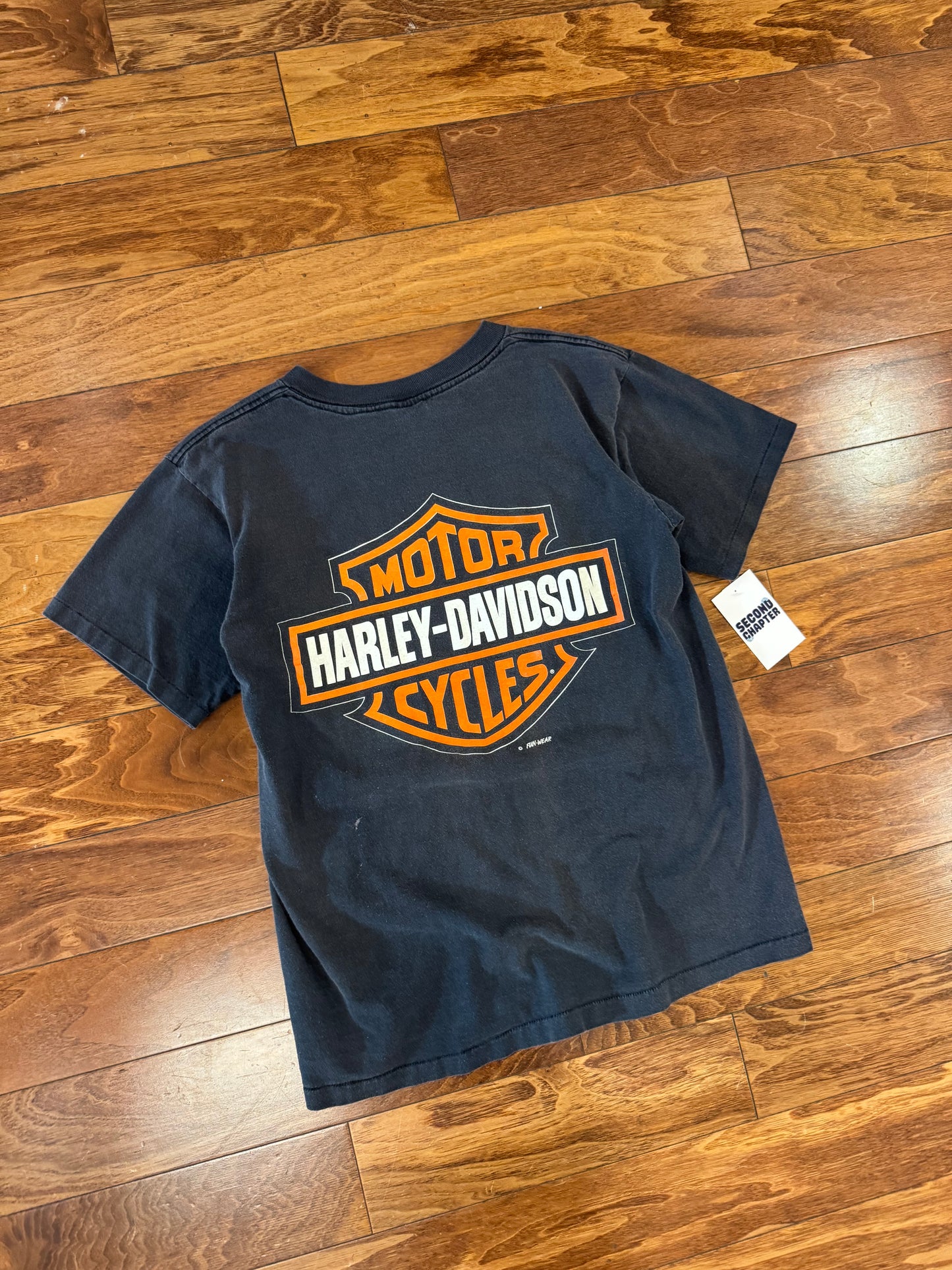 90s Harley Davidson Good Times Graphic Fun Wear Tee (M)