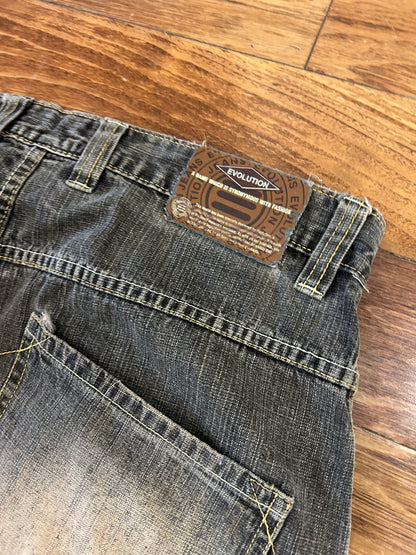 00s Evolution Baggy Faded Jeans (38 x 32)