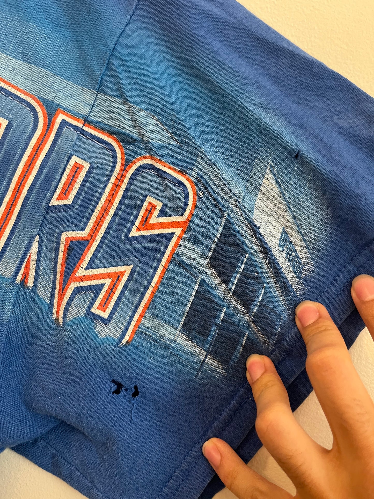 2010s Florida Gators UF Distressed AOP Blue Tee (XXL)