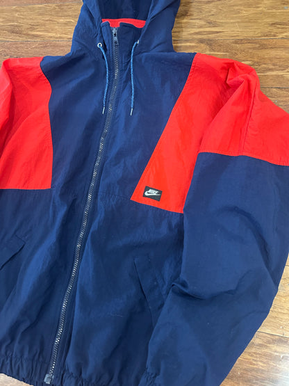 90s Nike Vintage Red/Navy Windbreaker (M)