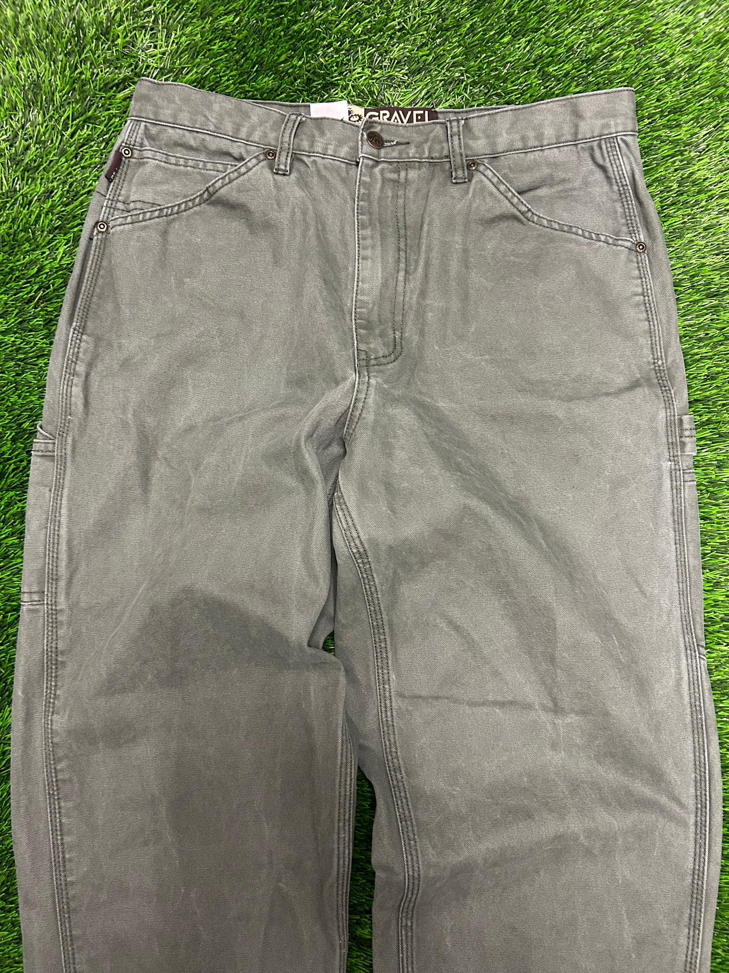 00s Gravel Gear Faded Olive Workwear Pants (34 x 32)