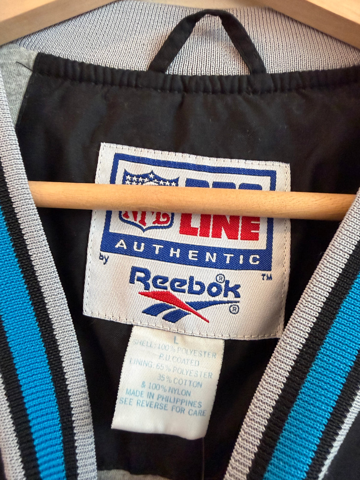 90s Carolina Panthers Cat Scratch Reebok Pro Line Windbreaker (L)