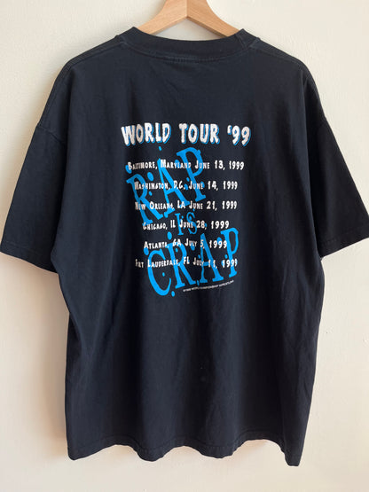 1999 West Texas Rednecks "Rap Is Crap" World Tour WCW Wrestling Tee (XL)