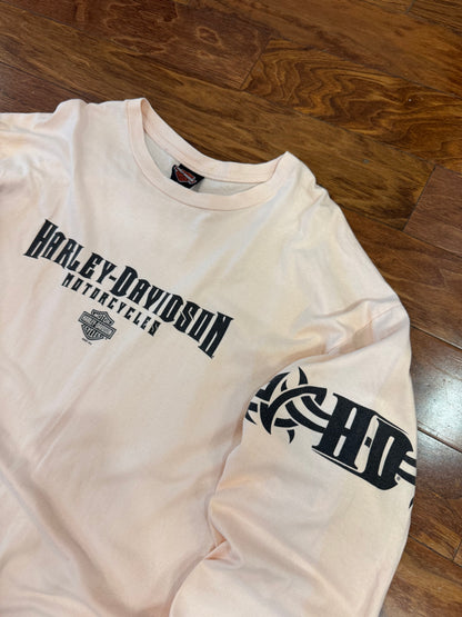 2007 Harley Davidson Peach Long Sleeve Tee (XXXL)