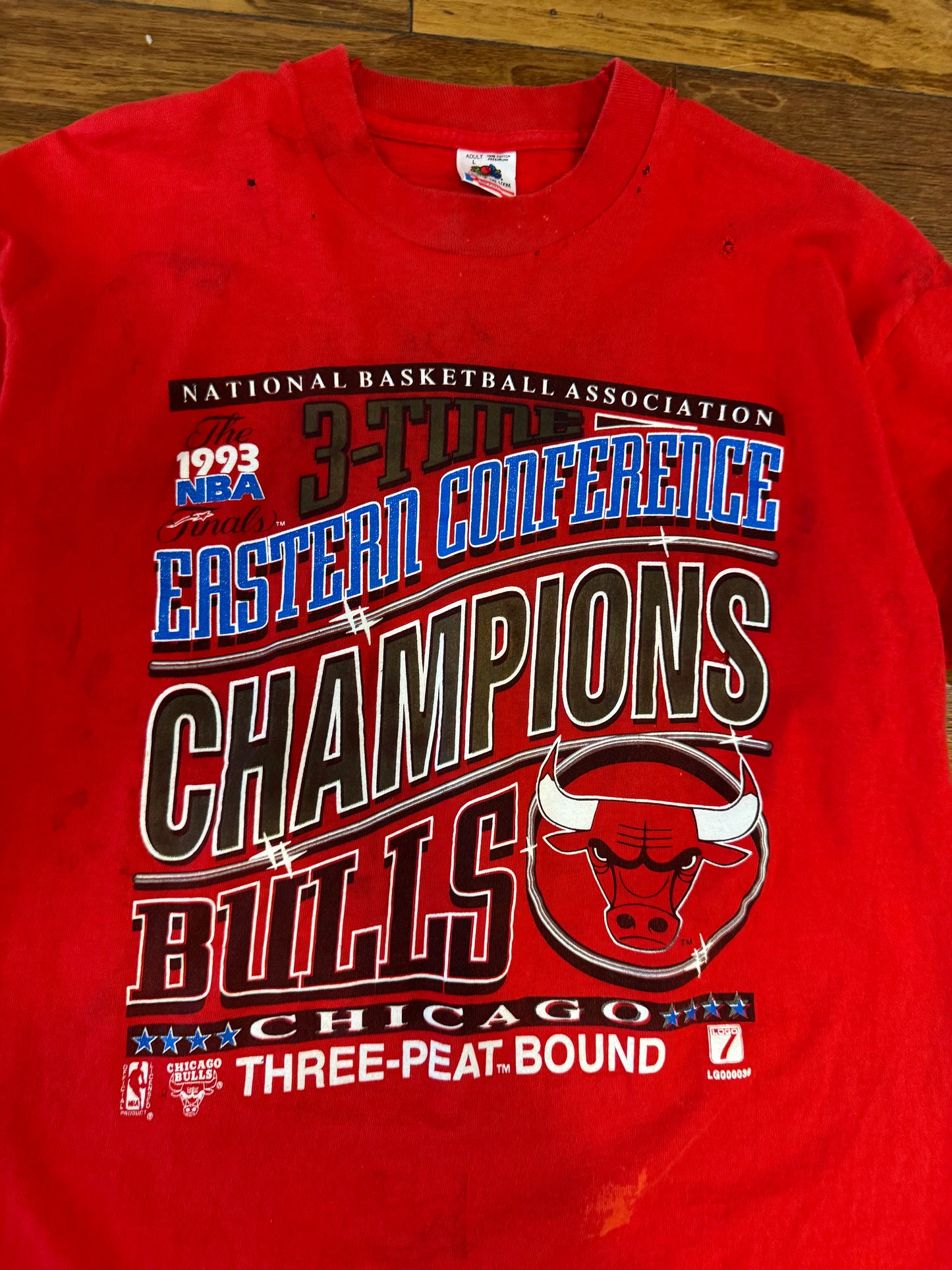 1993 Chicago Bulls 3x Champs Vintage Tee (L)