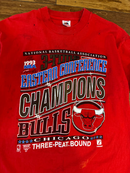 1993 Chicago Bulls 3x Champs Vintage Tee (L)