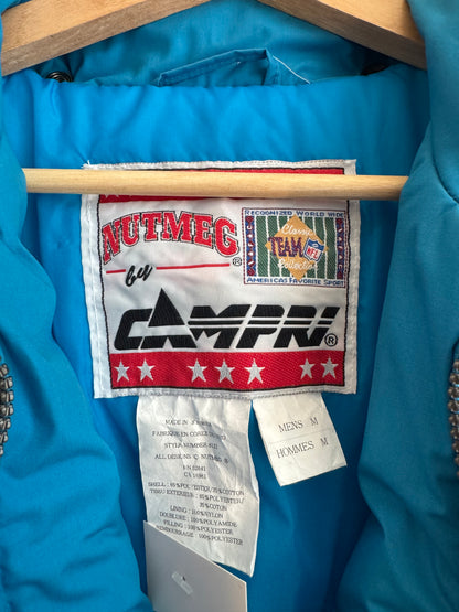 90s Carolina Panthers Nutmeg Embroidered Puffer Jacket (M)
