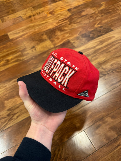 90s NC State Wolfpack Football Big Spell Out Apex Hat (OS)