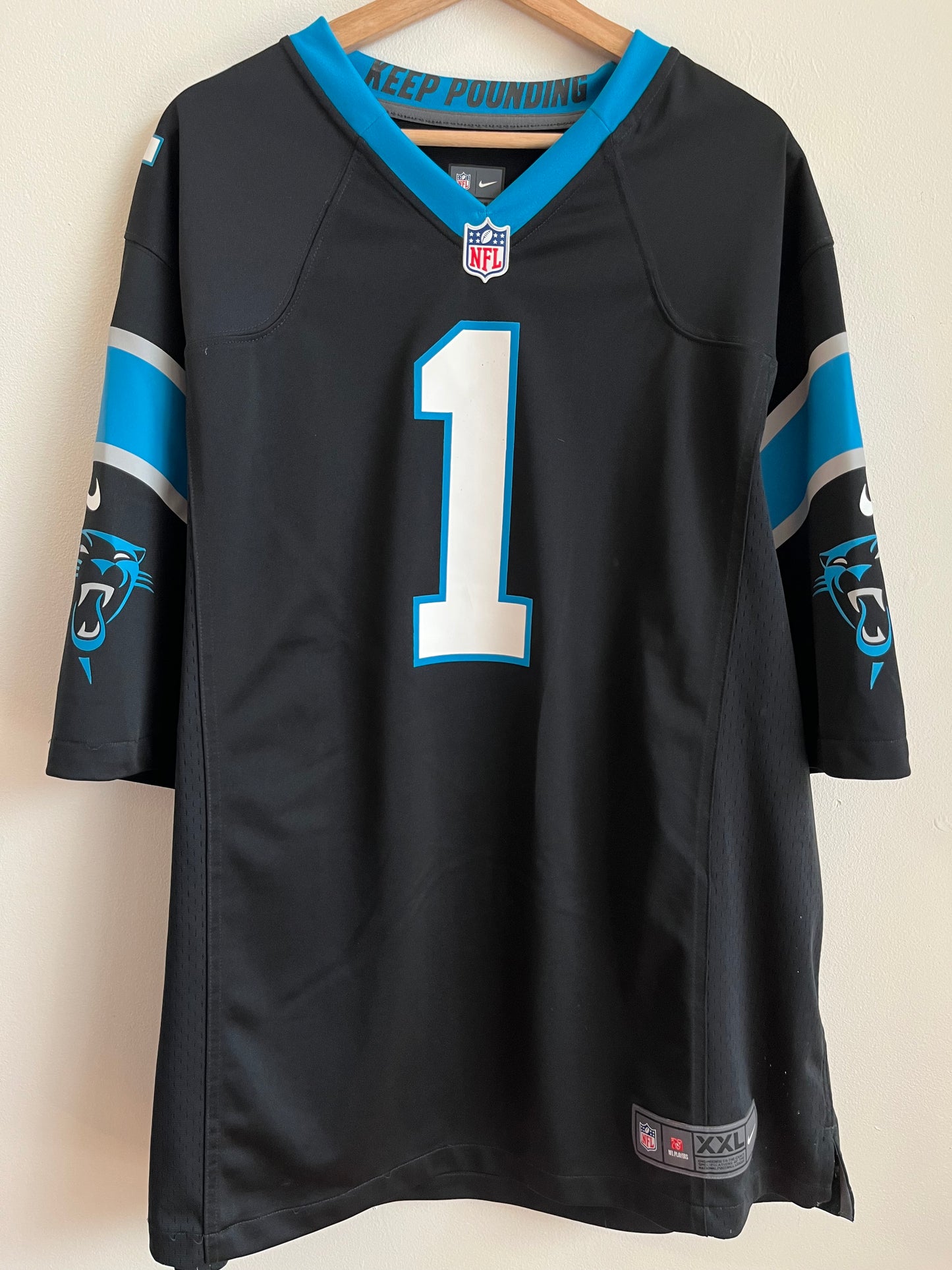 2012 Carolina Panthers Cam Newton Home Nike Jersey (XXL)