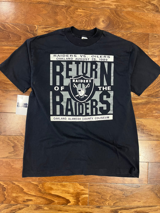 1989 Oakland Raiders "Return of the Raiders" NFL Tee (L)