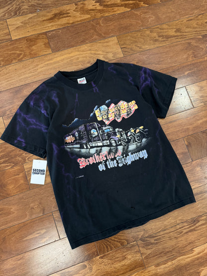 1997 Easyriders "Brotherhood Of The Highway" Rare Purple Lightning Tee (L)